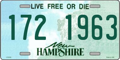 NH license plate 1721963