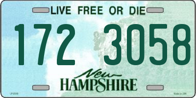 NH license plate 1723058
