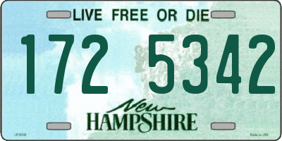 NH license plate 1725342