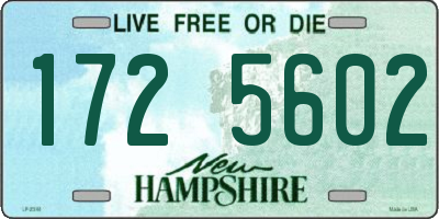 NH license plate 1725602