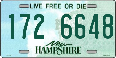 NH license plate 1726648