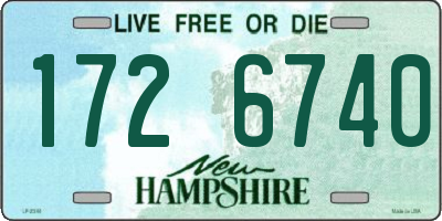 NH license plate 1726740