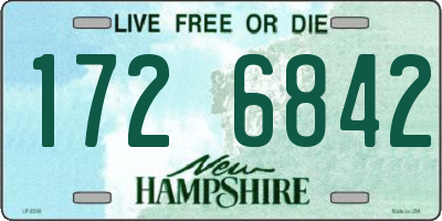 NH license plate 1726842