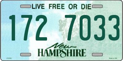 NH license plate 1727033