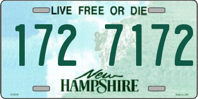 NH license plate 1727172
