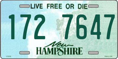 NH license plate 1727647