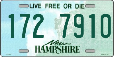 NH license plate 1727910