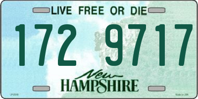 NH license plate 1729717