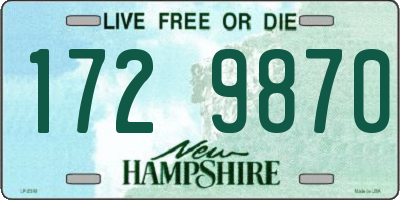 NH license plate 1729870