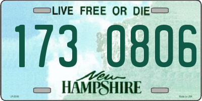 NH license plate 1730806