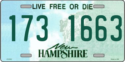 NH license plate 1731663