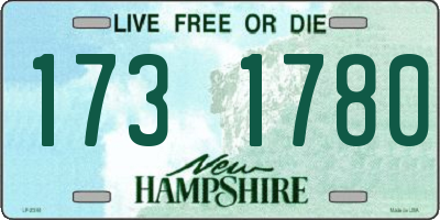 NH license plate 1731780