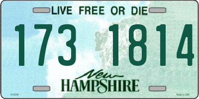 NH license plate 1731814