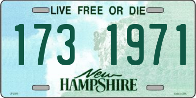 NH license plate 1731971