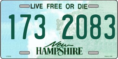 NH license plate 1732083