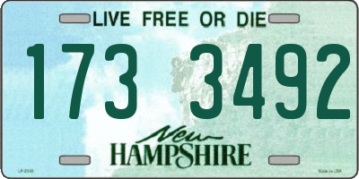 NH license plate 1733492
