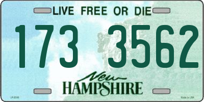 NH license plate 1733562