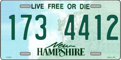 NH license plate 1734412
