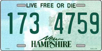NH license plate 1734759