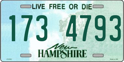 NH license plate 1734793