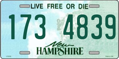 NH license plate 1734839