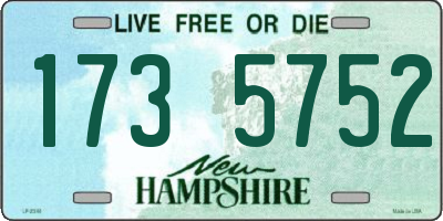 NH license plate 1735752