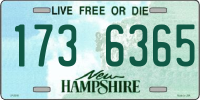 NH license plate 1736365