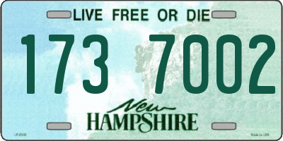 NH license plate 1737002