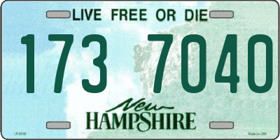 NH license plate 1737040