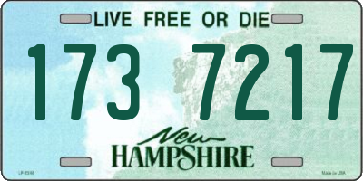 NH license plate 1737217