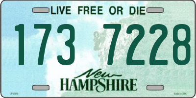NH license plate 1737228