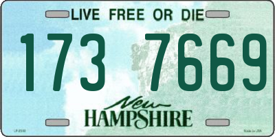 NH license plate 1737669