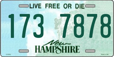 NH license plate 1737878