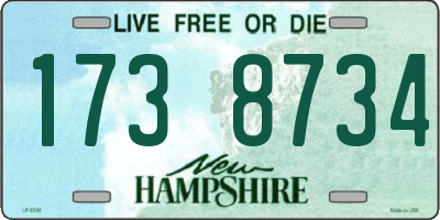 NH license plate 1738734