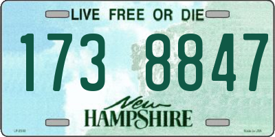 NH license plate 1738847