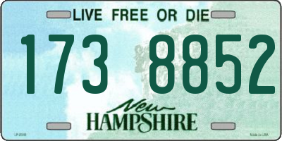 NH license plate 1738852