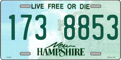 NH license plate 1738853