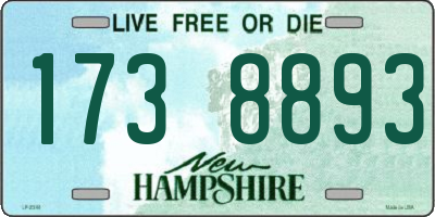 NH license plate 1738893