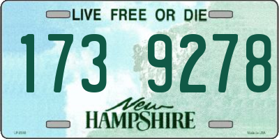 NH license plate 1739278