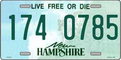 NH license plate 1740785