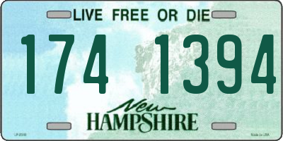 NH license plate 1741394