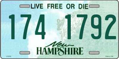 NH license plate 1741792