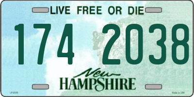 NH license plate 1742038