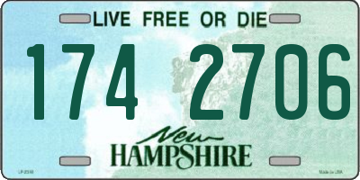 NH license plate 1742706