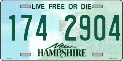 NH license plate 1742904
