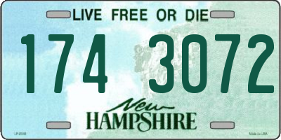 NH license plate 1743072