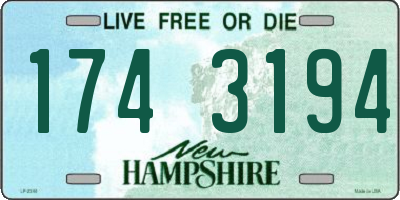 NH license plate 1743194