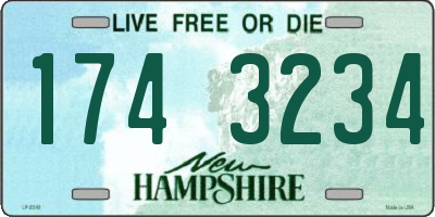 NH license plate 1743234