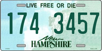 NH license plate 1743457