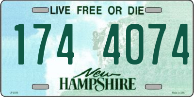 NH license plate 1744074